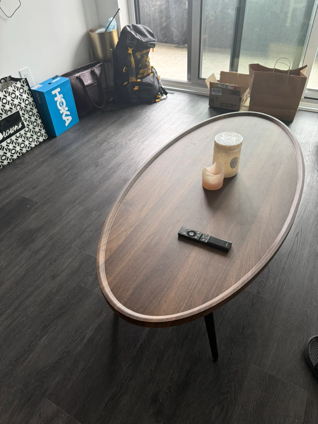 Oval Coffee Table - Wood Finish