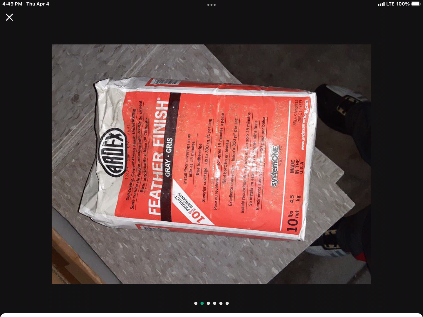Ardex Feather Finish /Gray Cement Based Pack of 4 Bags - photo 4