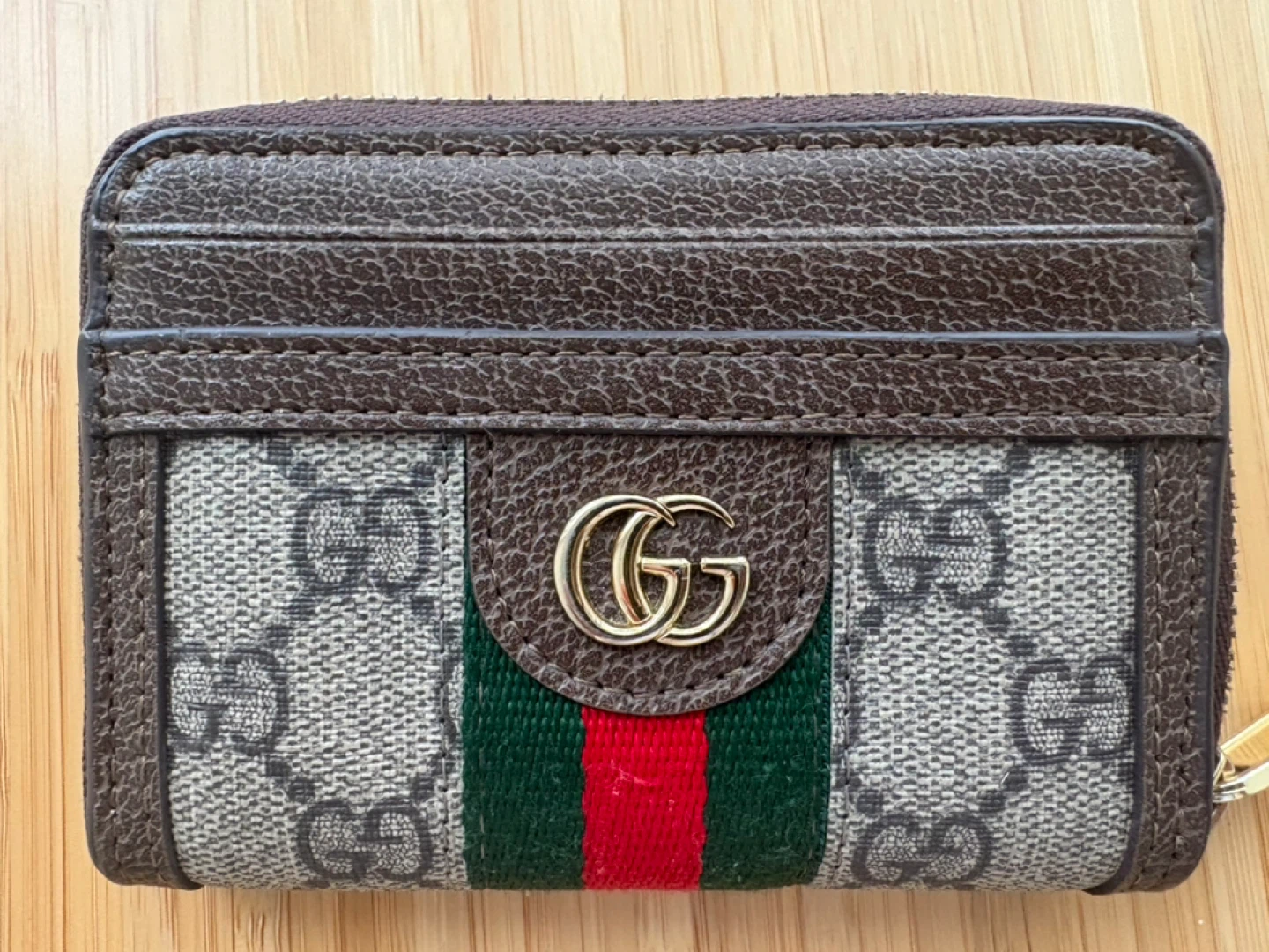 Gucci Monogram Zip Around Wallet
