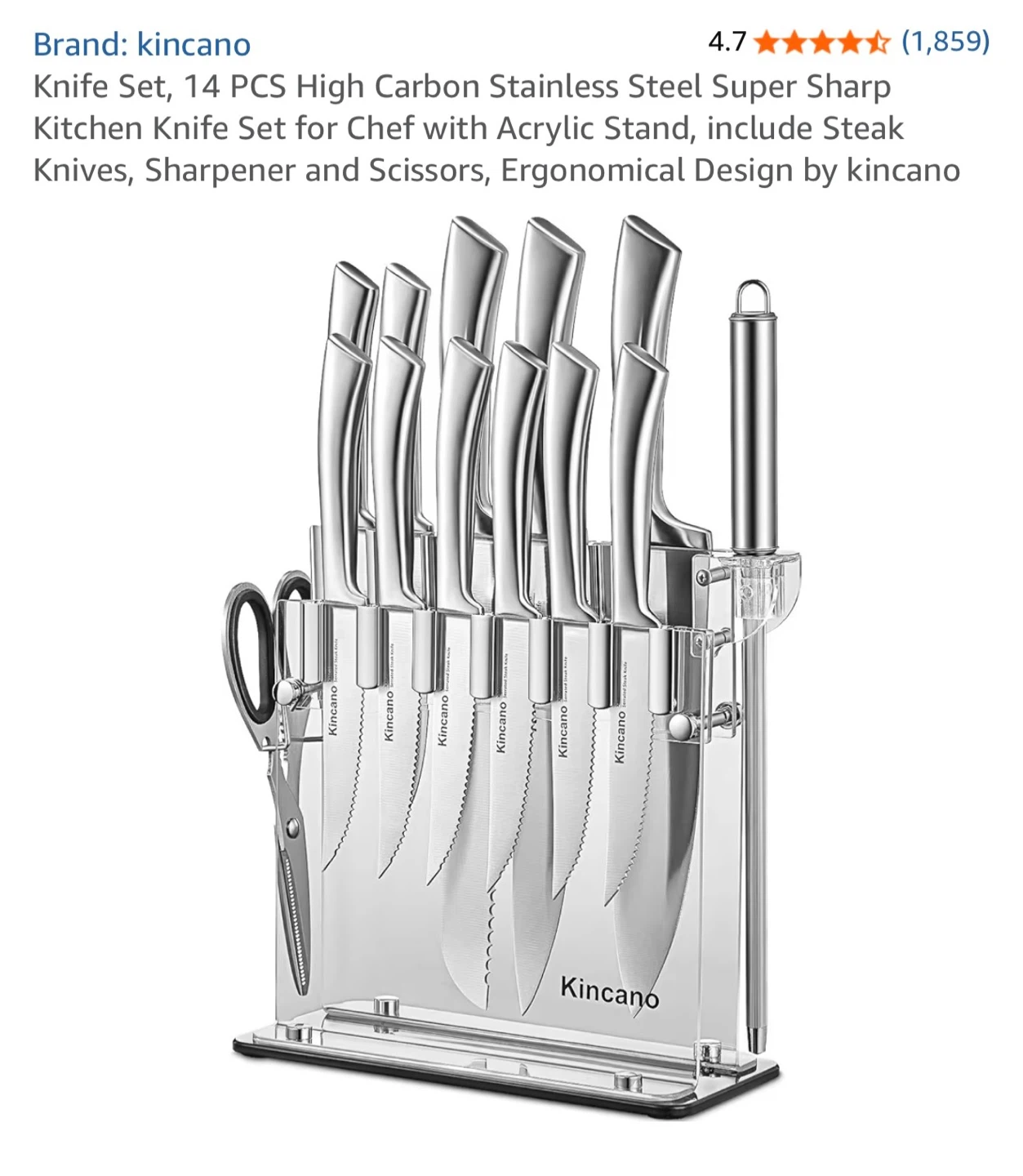 Knife set 13 pcs Acrylic - photo 4