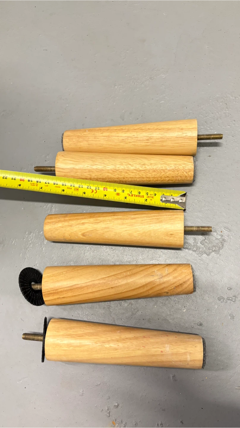 Set of 5 Wooden Furniture Legs - photo 2