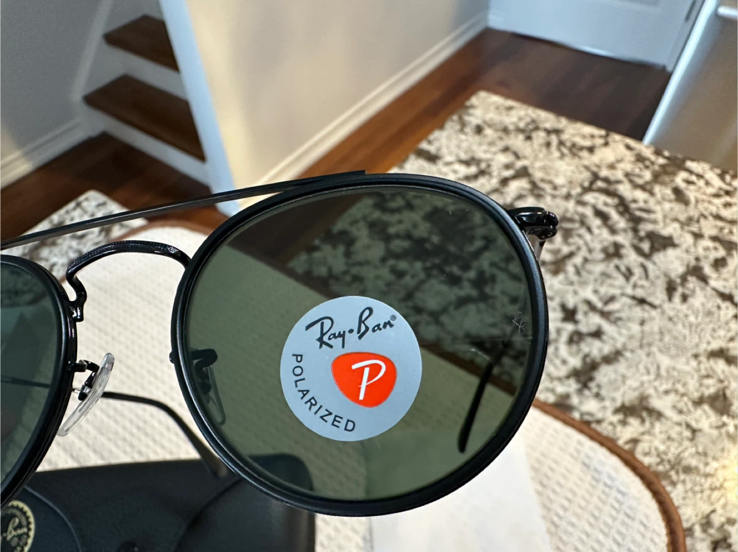New in Box Ray-Ban Round Double Bridge Polarized. MADE IN ITALY - photo 3