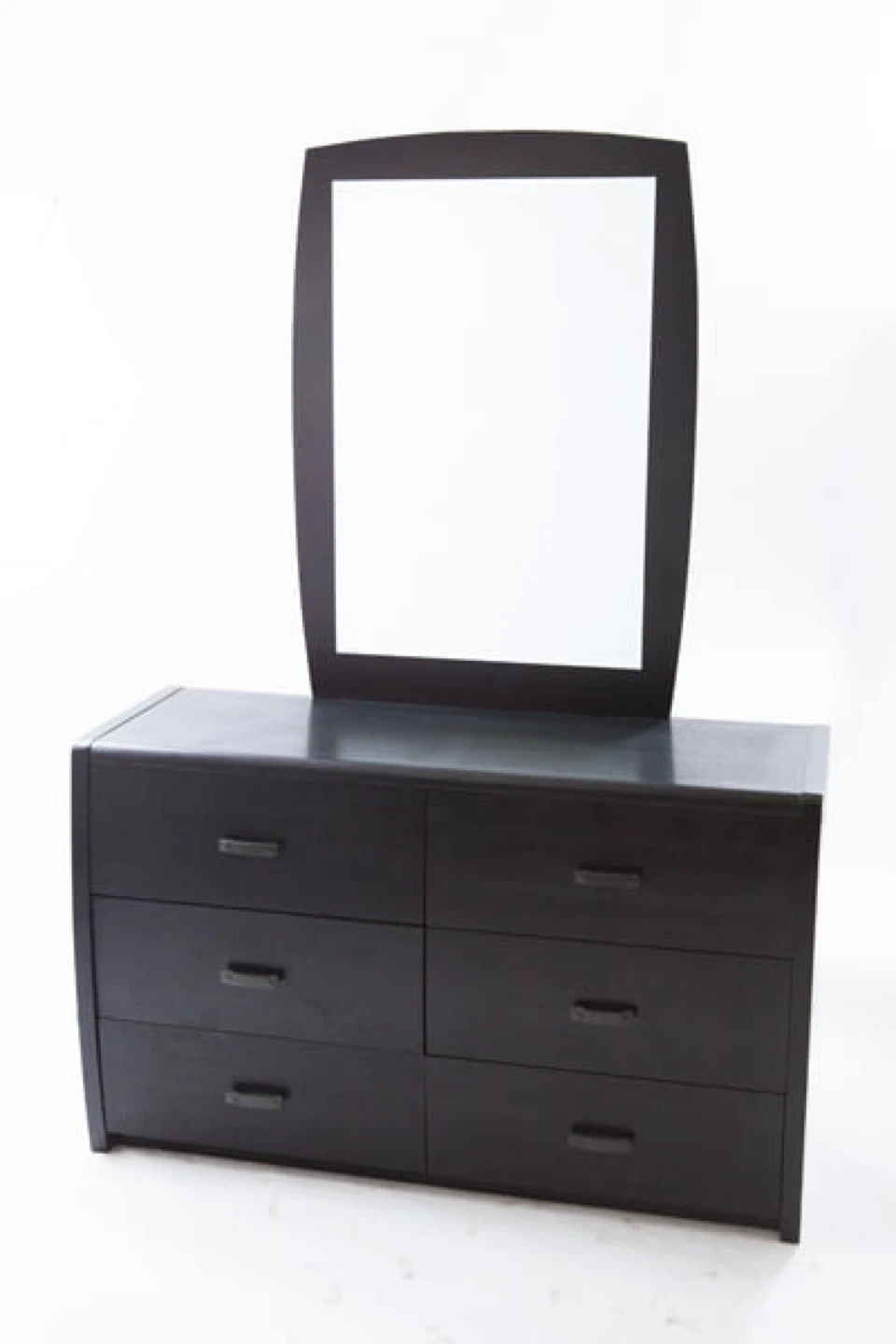 Dark Wood Dresser with Mirror