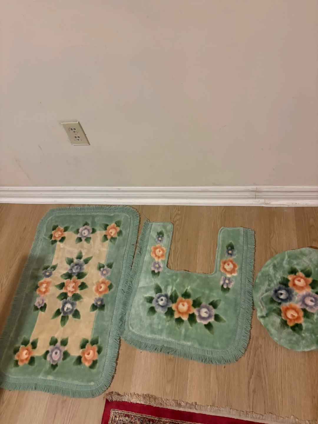 Floral Bath Mat Set