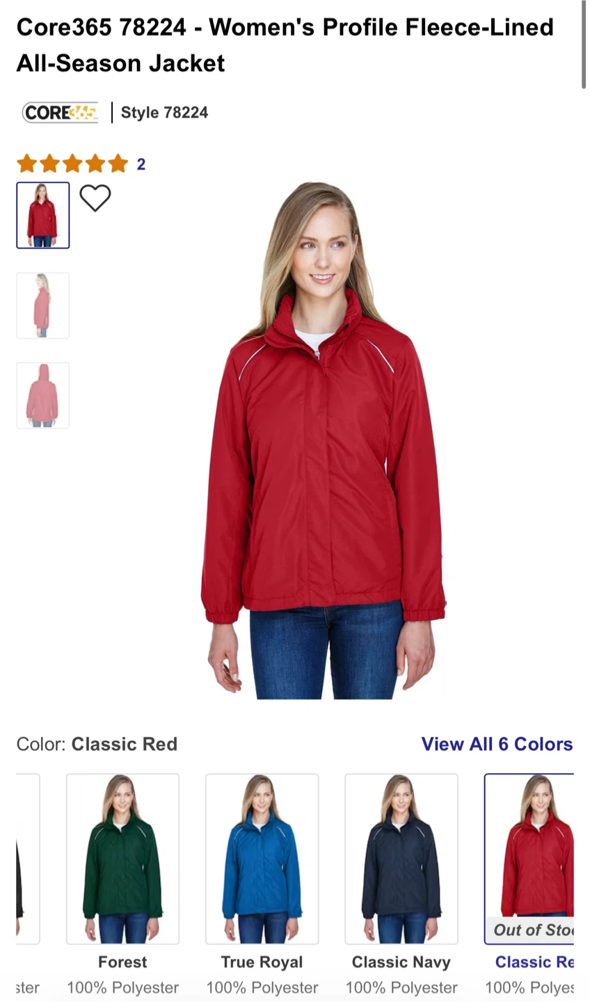 Core365 Women's Fleece-Lined All-Season Jacket