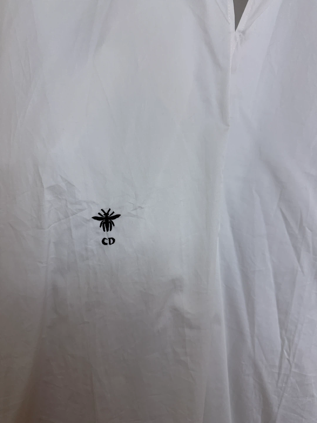Christian Dior White Button-Up Shirt with Bee Logo - photo 4