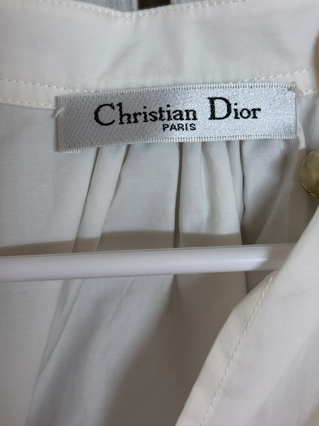 Christian Dior White Button-Up Shirt with Bee Logo - photo 2