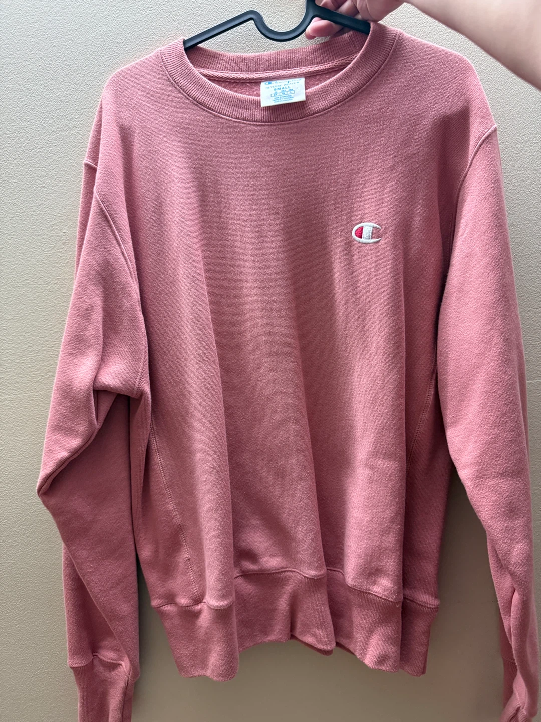 Champion Reverse Weave Crewneck Sweatshirt - Small - Pink - photo 2