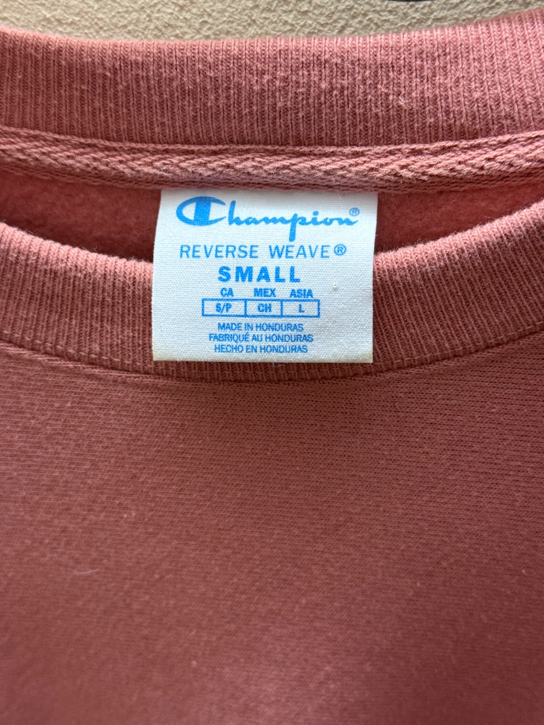 Champion Reverse Weave Crewneck Sweatshirt - Small - Pink - photo 4