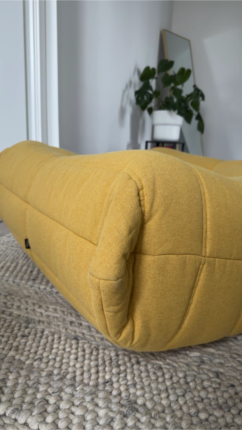 Yellow Ottoman/Beanbag - 90 x 60 x 30 cm - photo 3