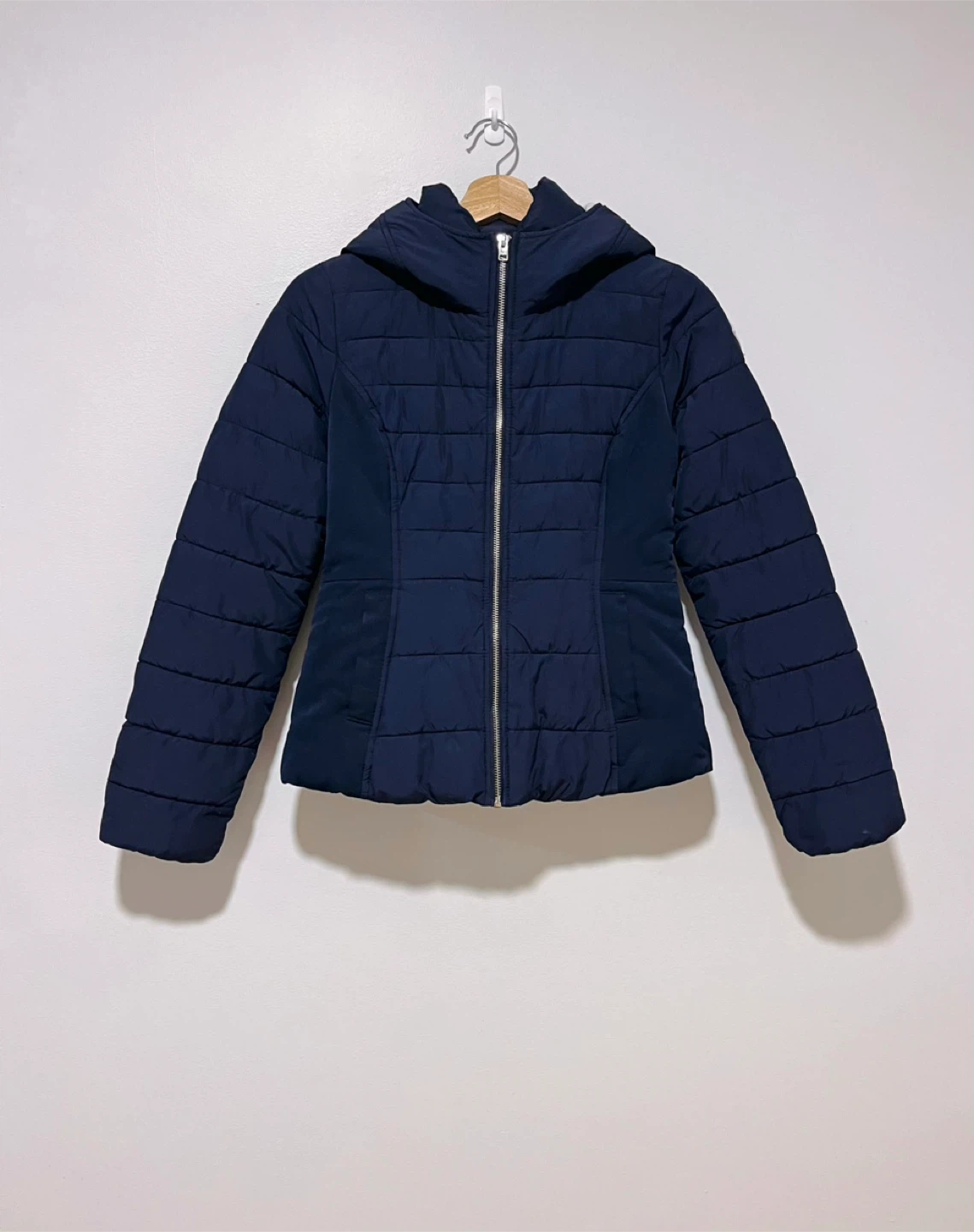 Hollister Navy Puffer Jacket XS