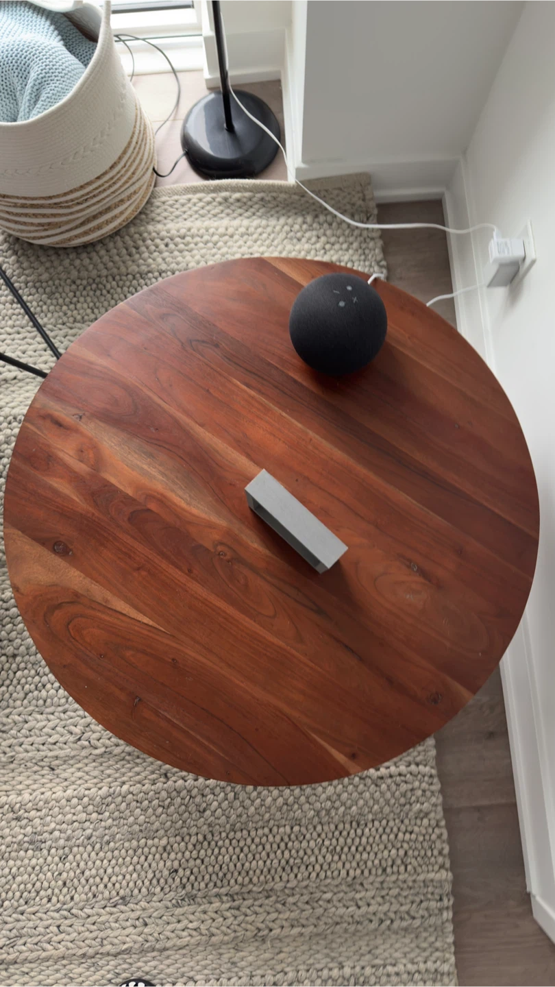 Round Wood Coffee Table - photo 2