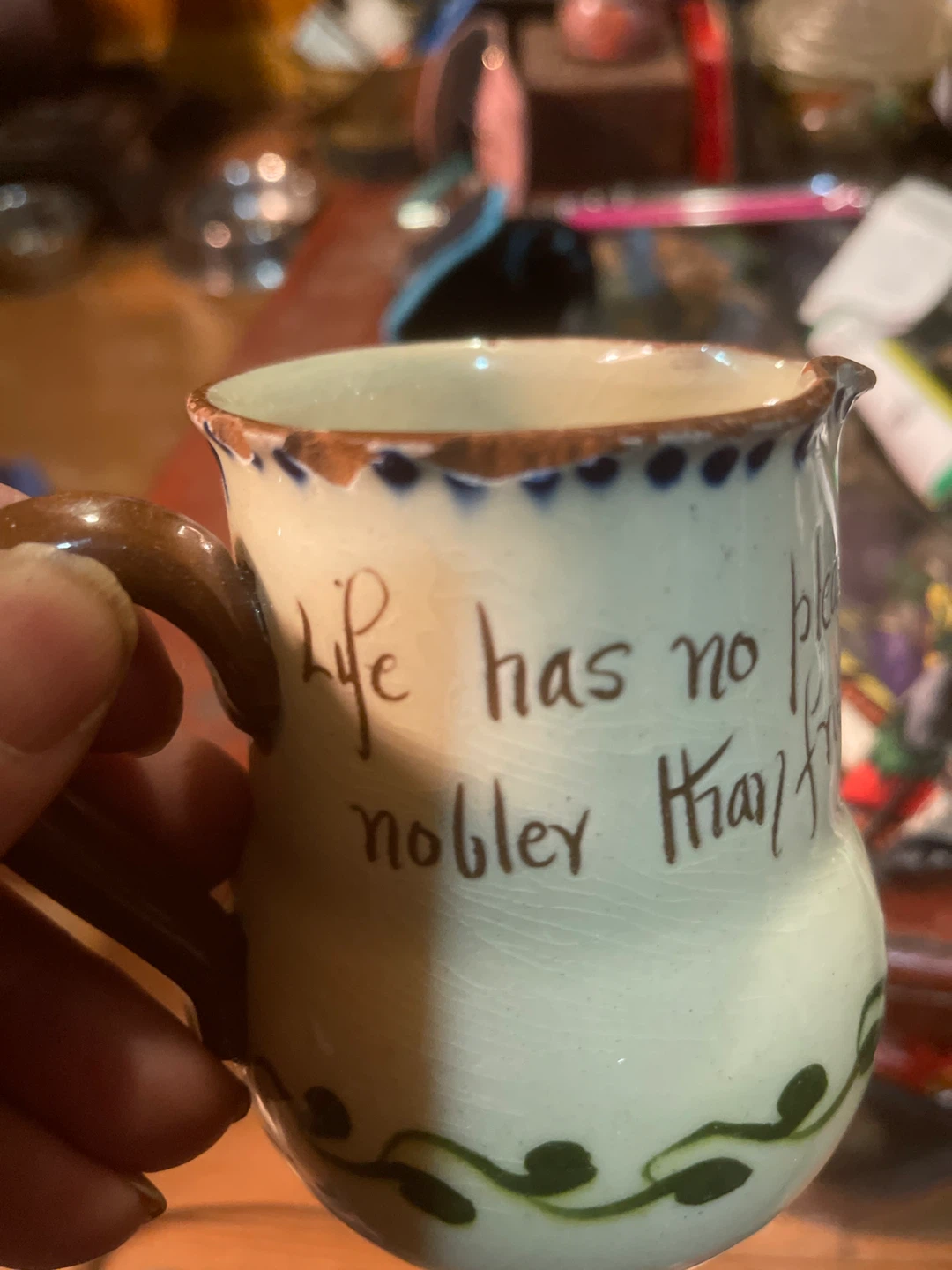 Watcombe Devon Motto Ware Small Pitcher - photo 4