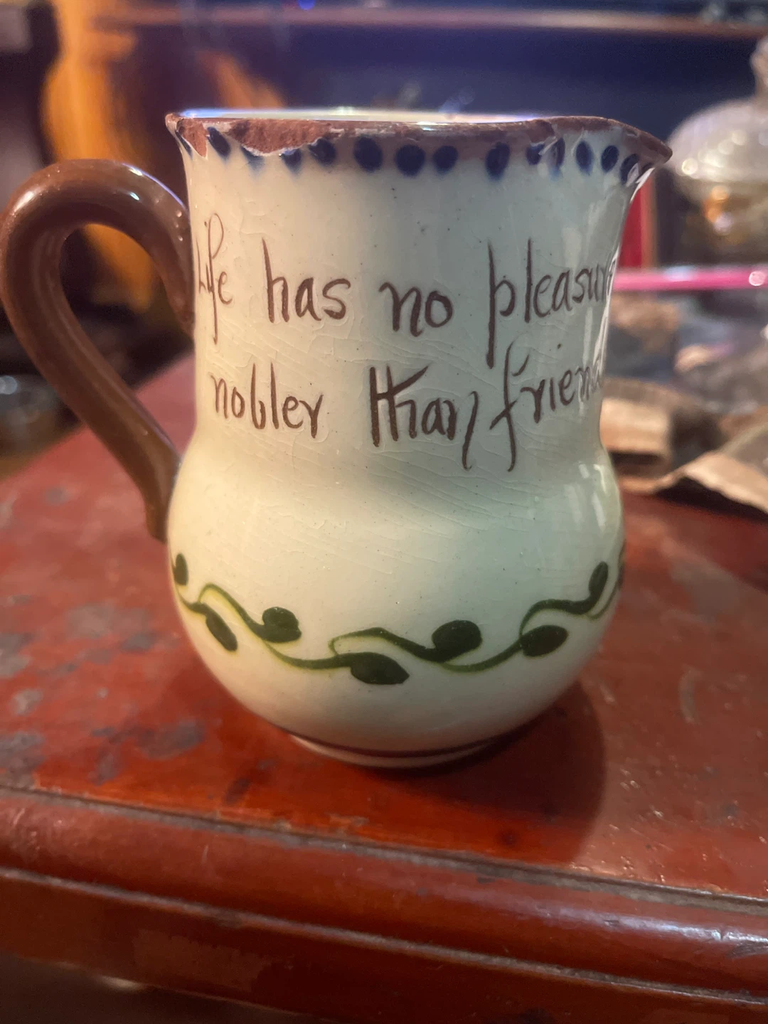 Watcombe Devon Motto Ware Small Pitcher - photo 2