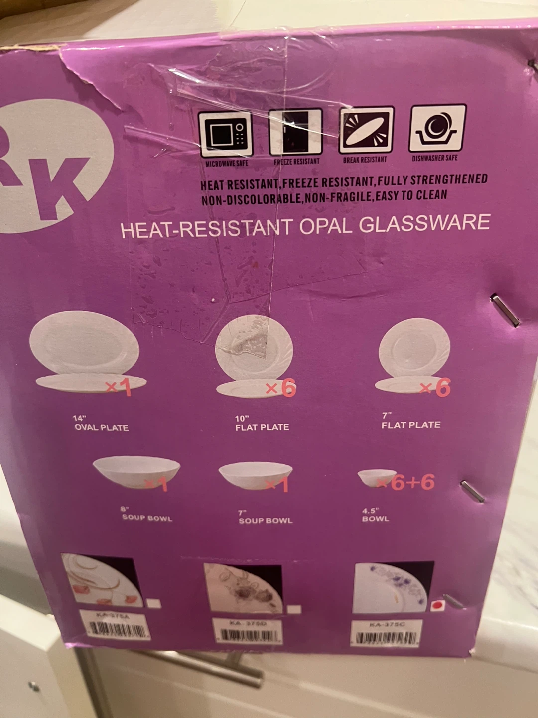 RK Opal Glassware Dinnerware Set - photo 2