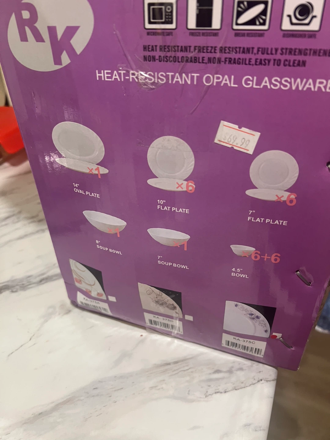 RK Opal Glassware Dinnerware Set - photo 3