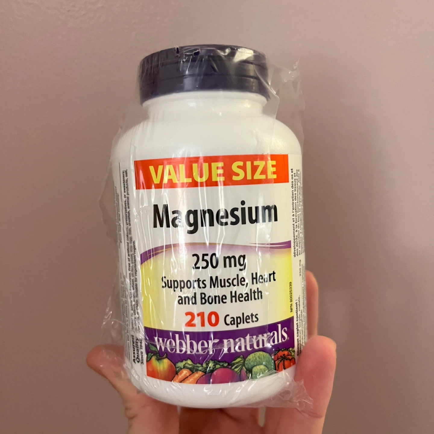 Webber Naturals Magnesium 250 mg Caplets - 210 Count