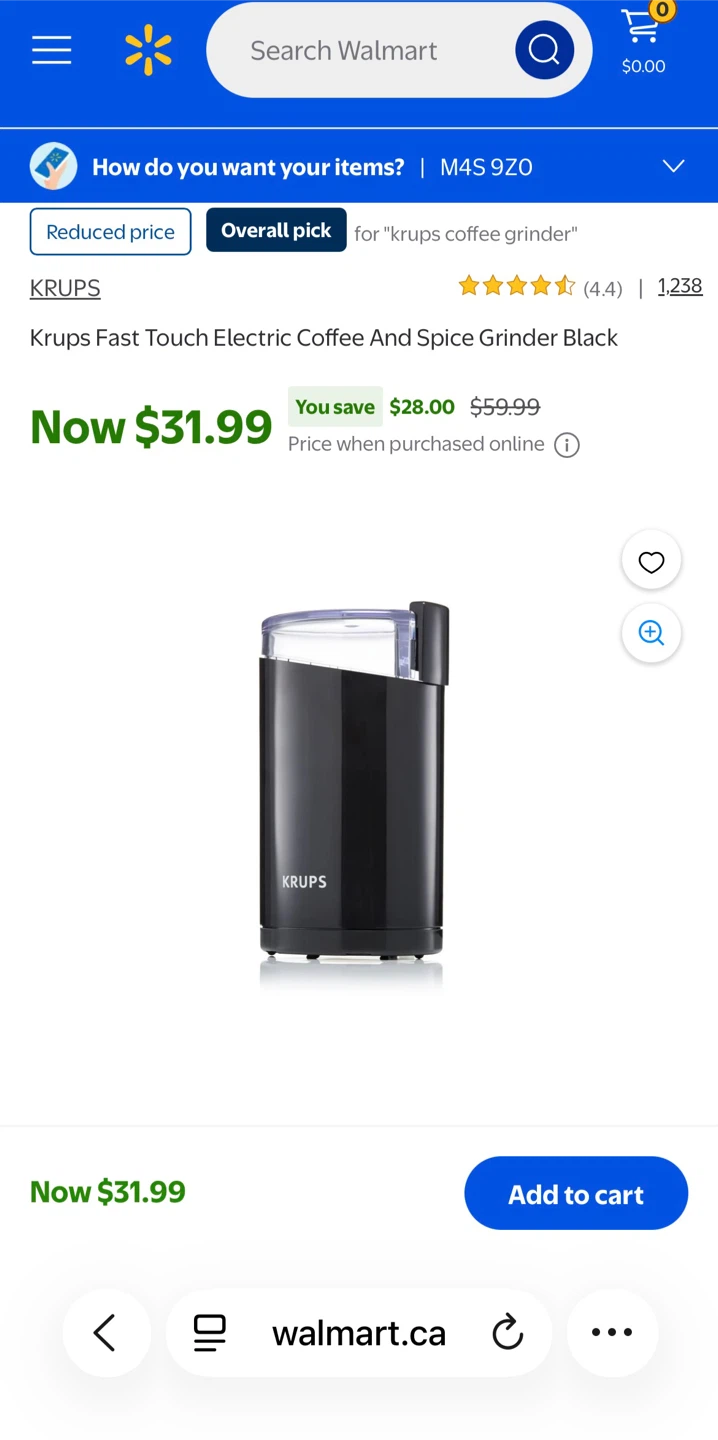 Krups Black Electric Coffee Grinder - photo 2