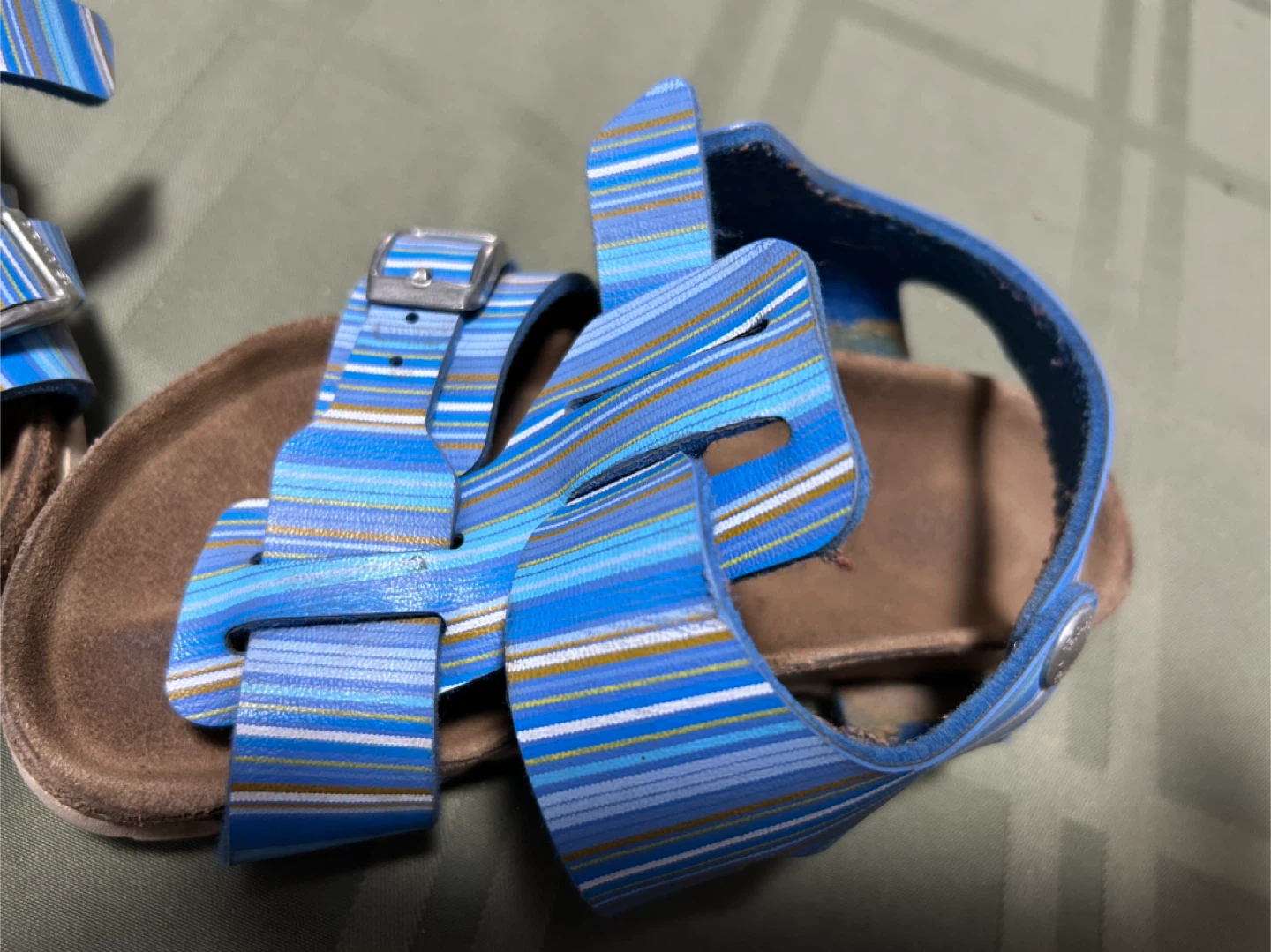 Birkenstock Blue Striped Sandals - photo 4