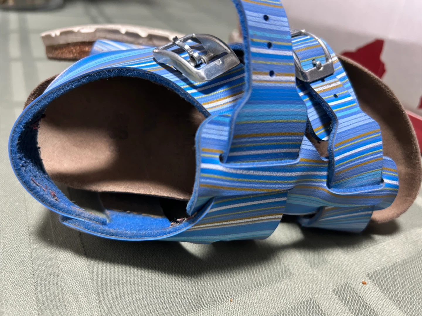 Birkenstock Blue Striped Sandals - photo 3