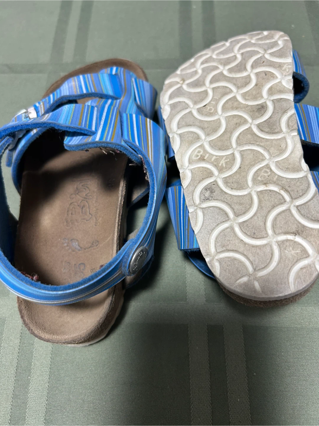 Birkenstock Blue Striped Sandals - photo 2