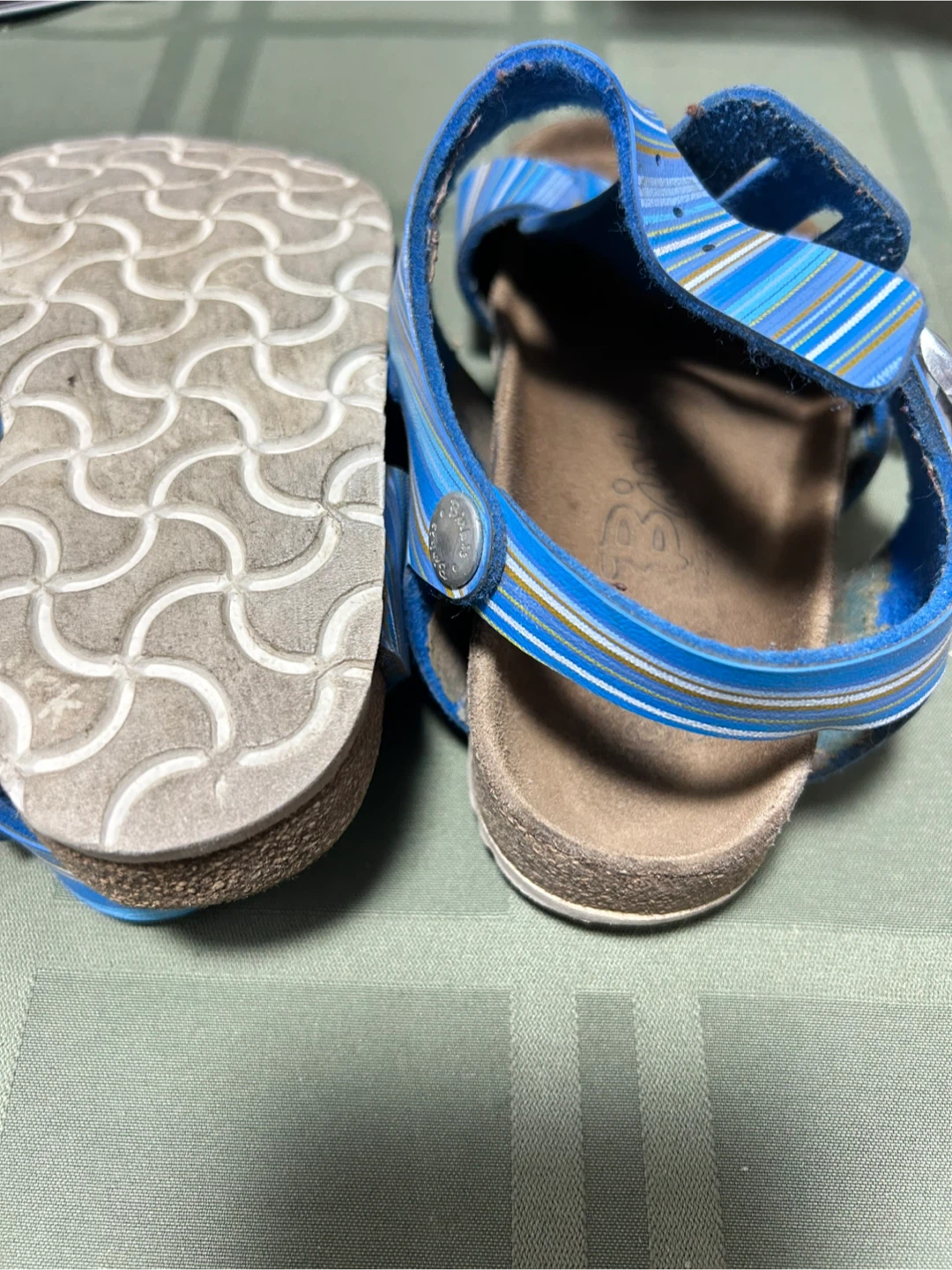 Birkenstock Blue Striped Sandals