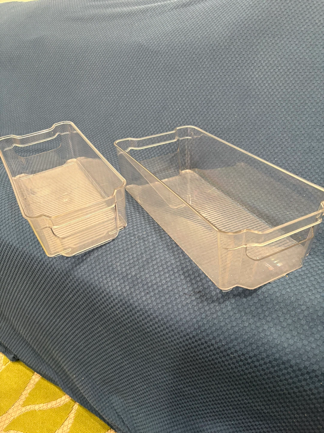 Clear Plastic Storage Bins - Set of 2 - photo 2