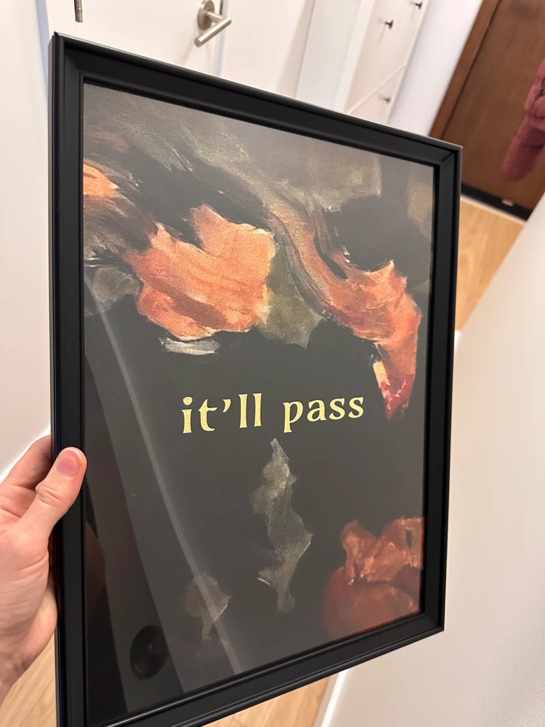 Framed Art Print "it'll pass" with IKEA frame 31x41 cm - photo 3