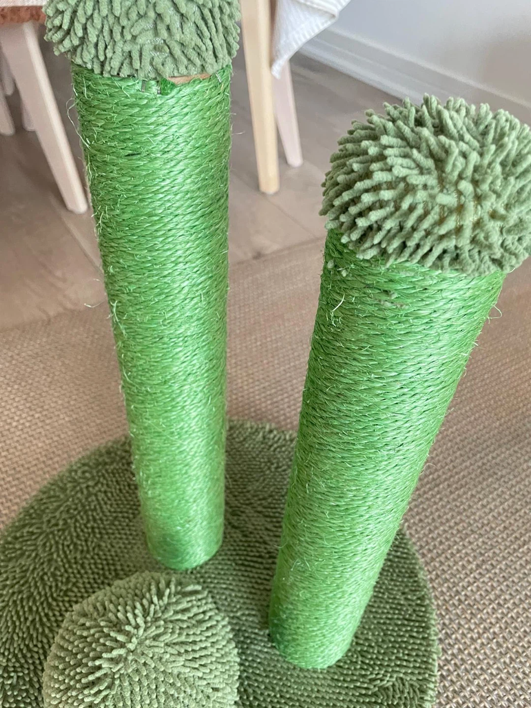 Green Cactus Cat Scratching Post with Ball Toy - photo 2