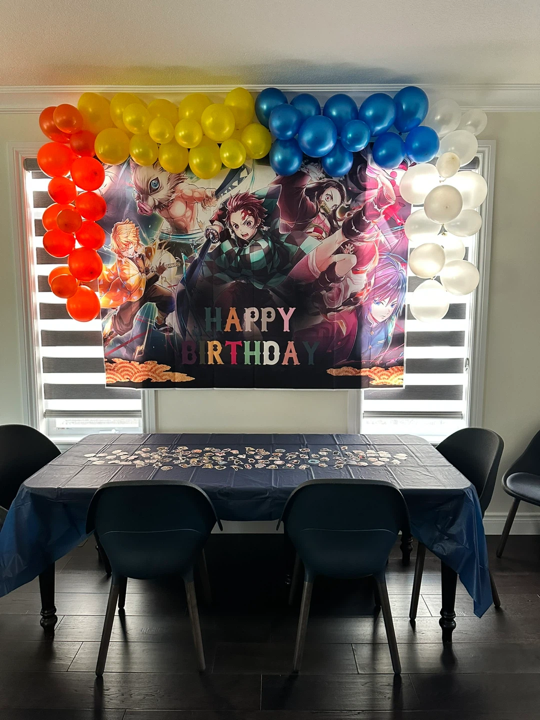 Demon Slayer Happy Birthday Banner 7ft x 5ft