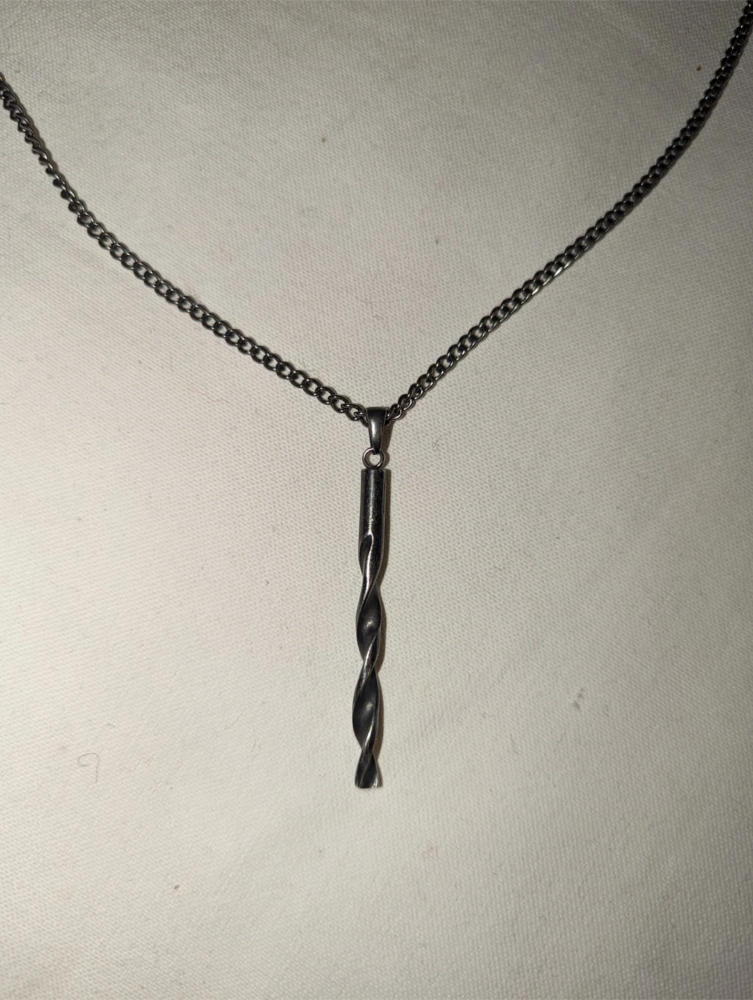 Vitaly Stainless Steel Drill Bit Pendant Necklace
