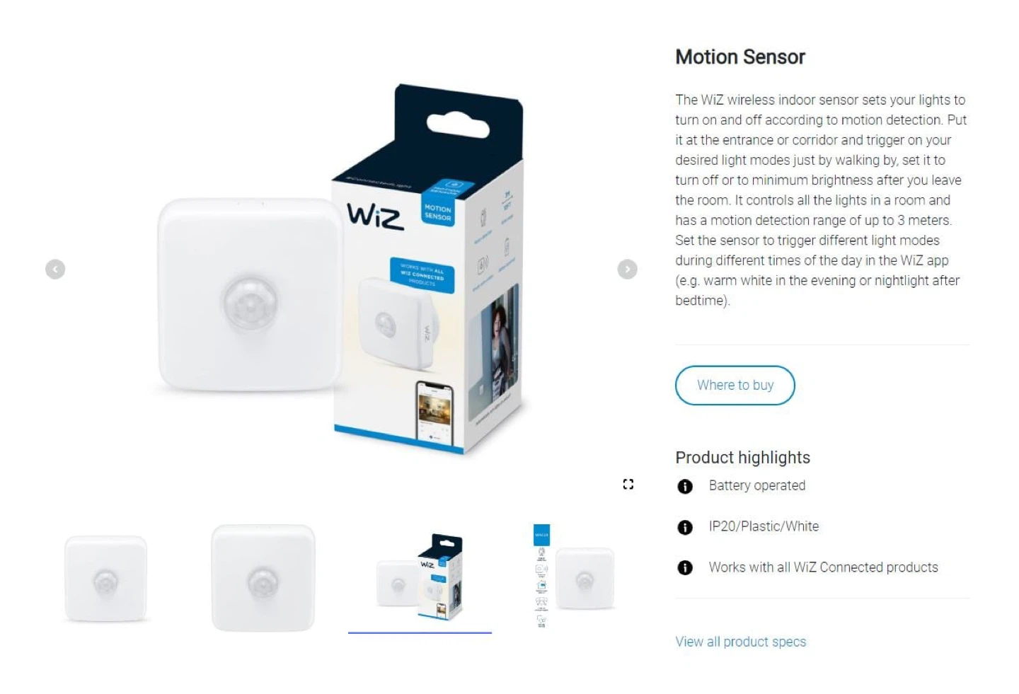 Wiz Motion Sensor White - photo 3