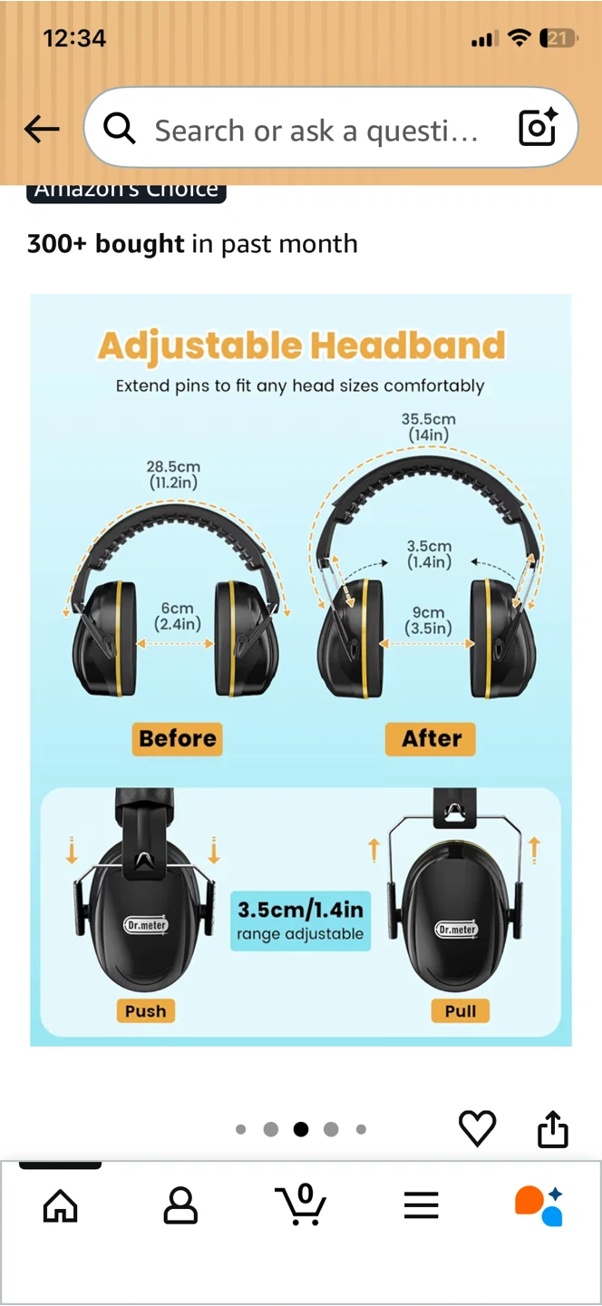 Dr. meter Noise Reduction Safety Earmuffs