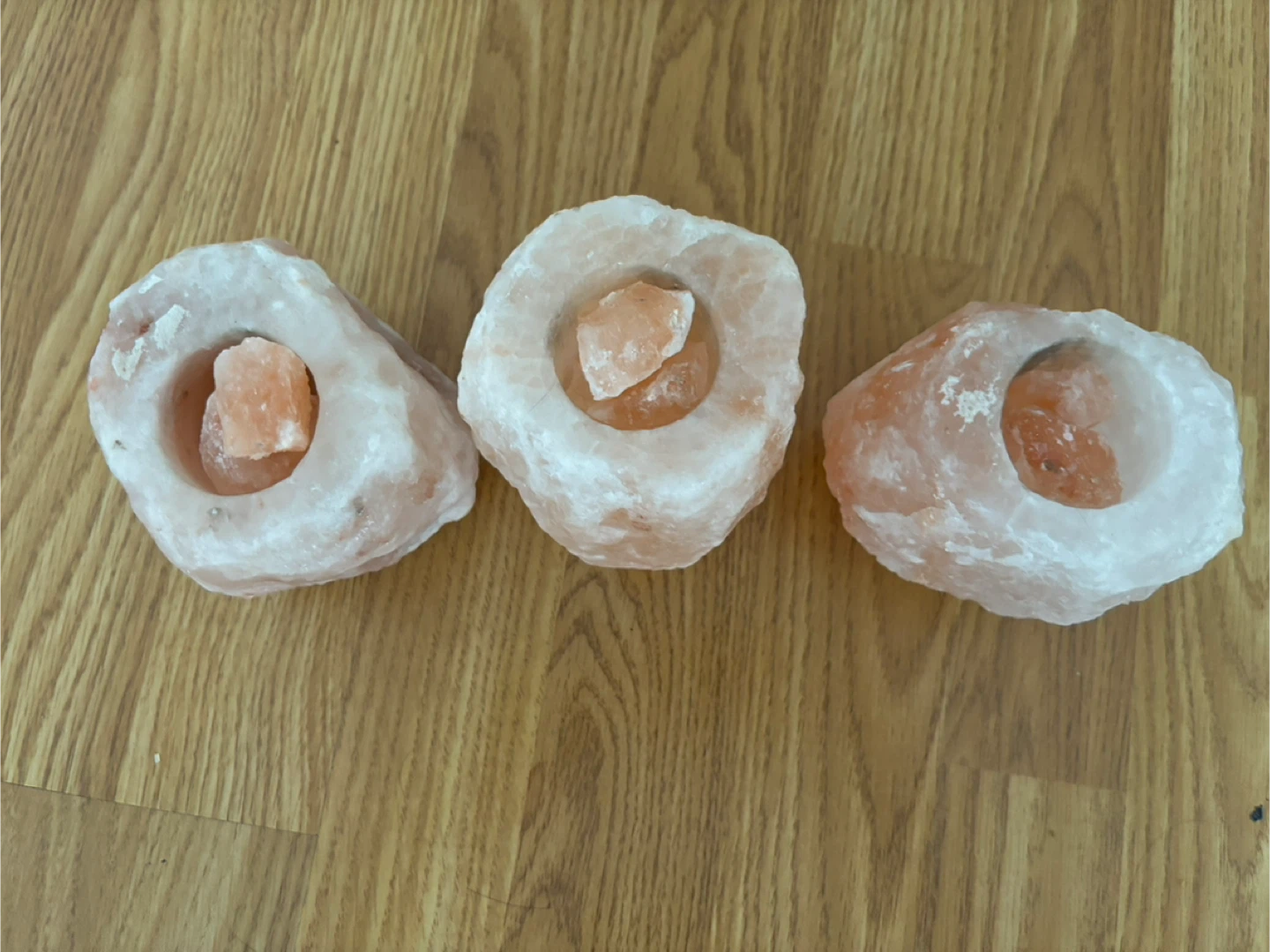 Set of 3 Himalayan Salt Tealight Holders - photo 2