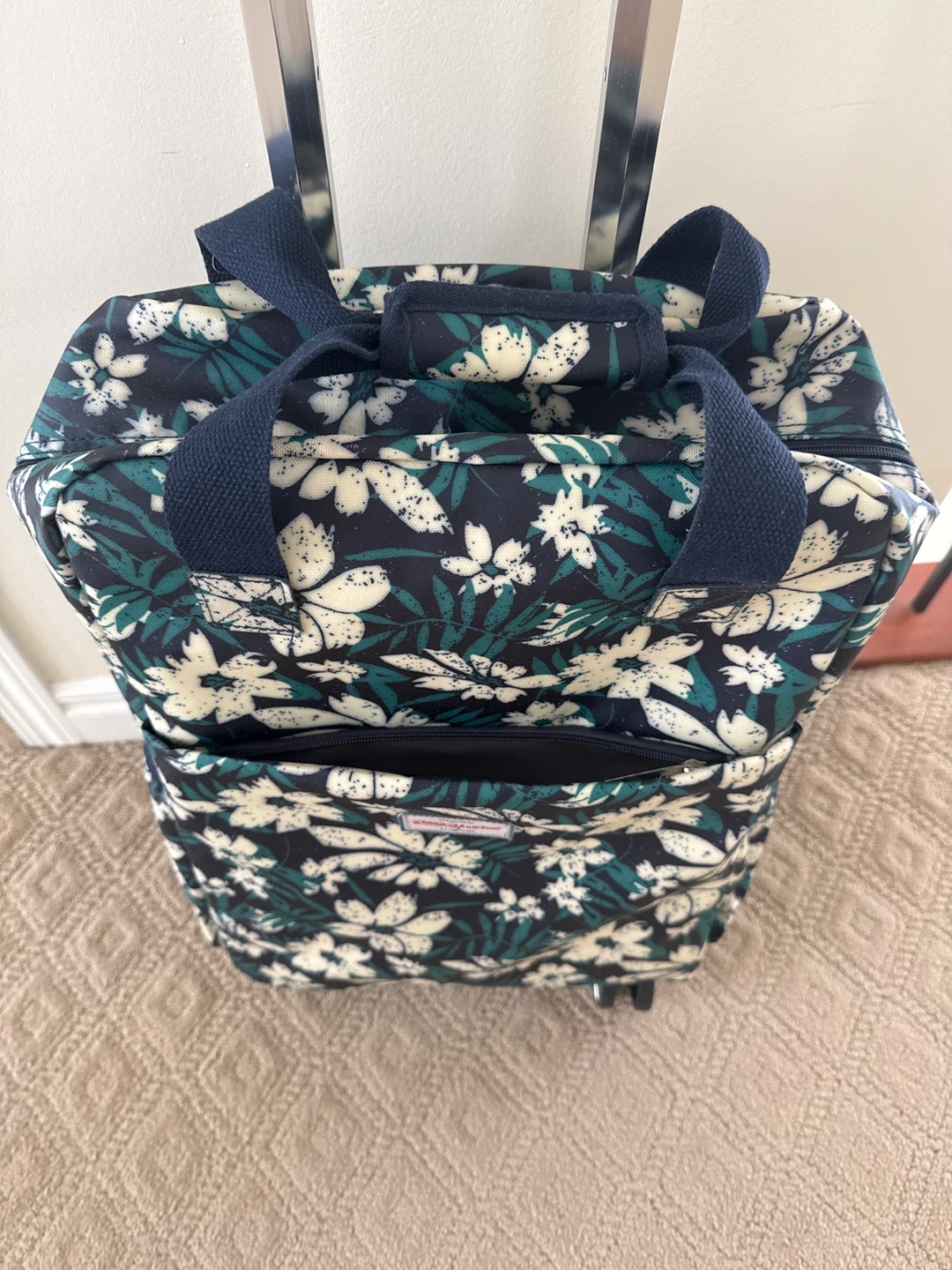 Floral Rolling Suitcase green & navy & white - photo 4