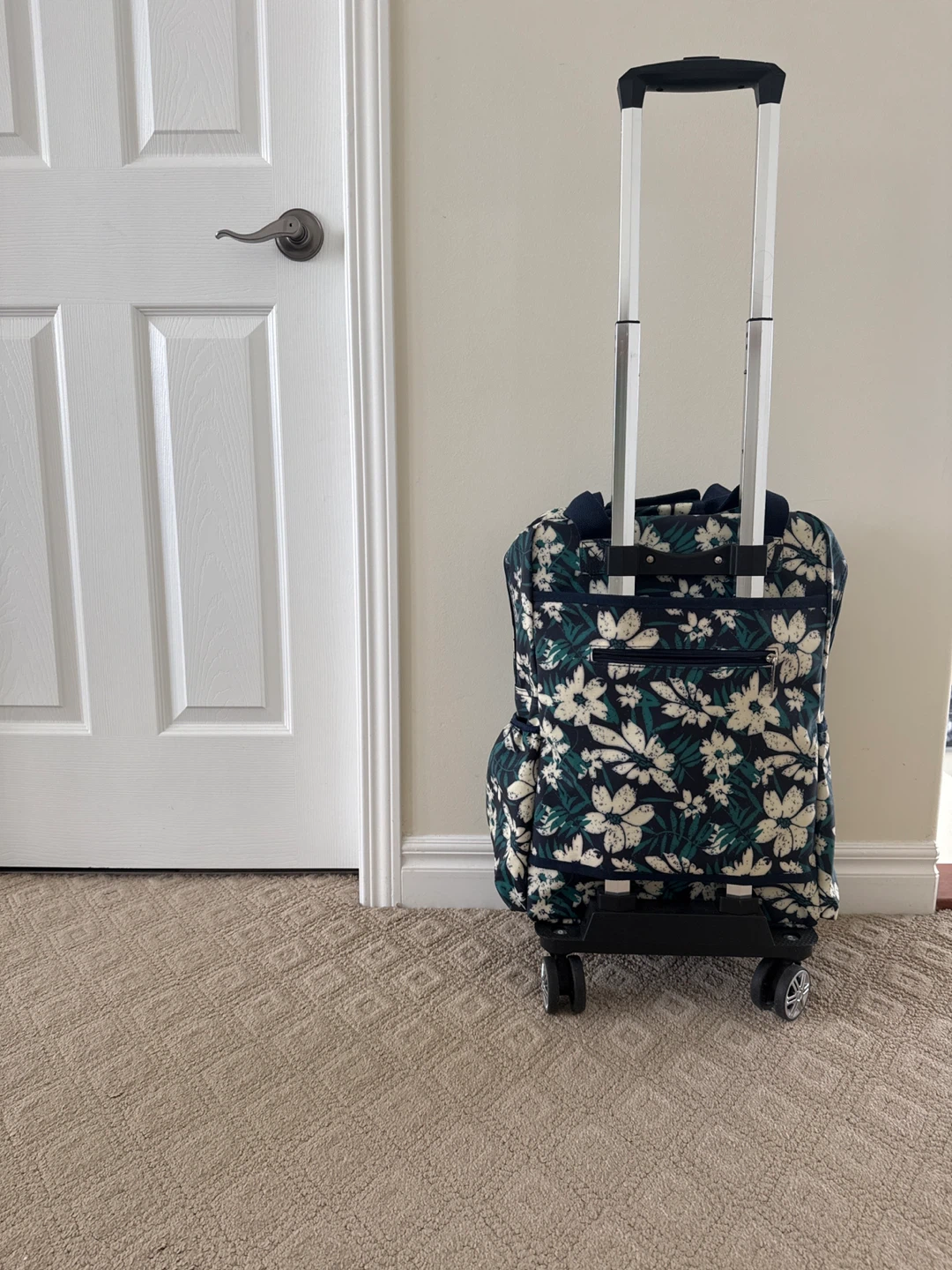 Floral Rolling Suitcase green & navy & white - photo 2