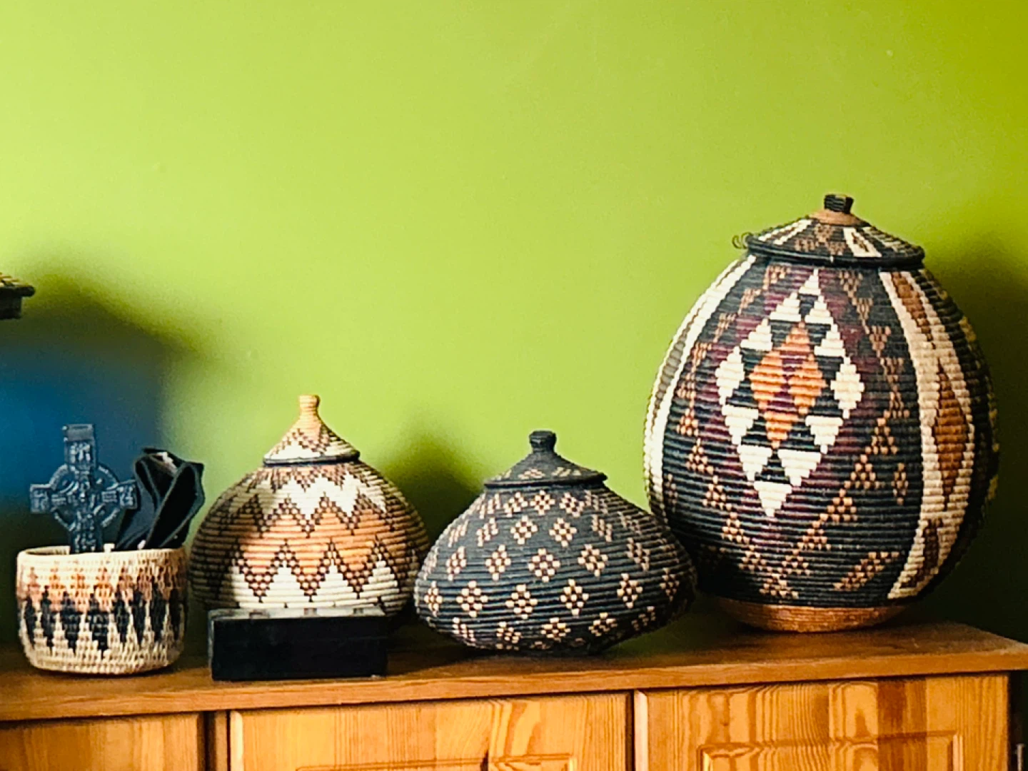 🥕Multiple South African grass woven baskets. - photo 2
