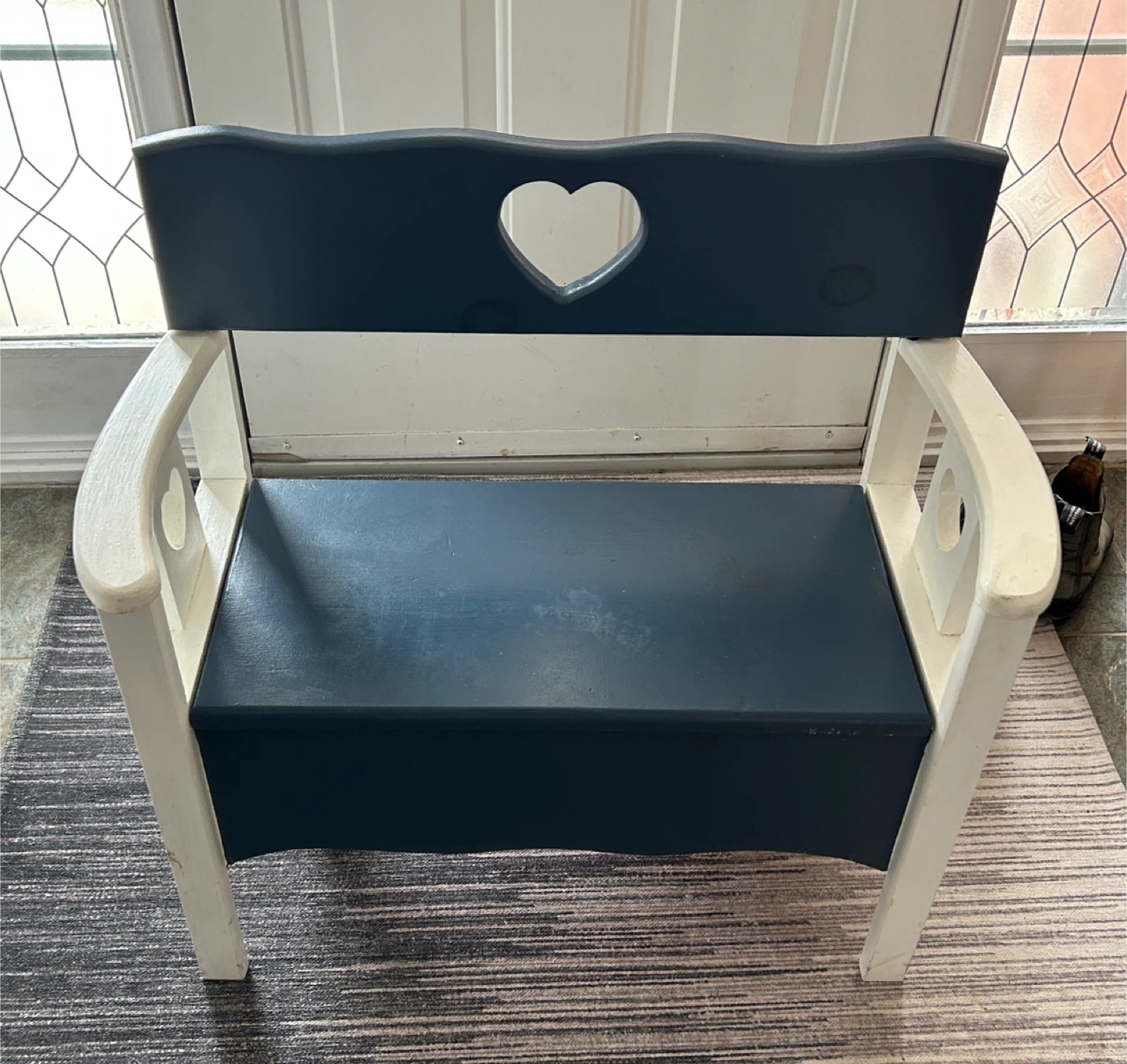 Handmade Child’s Storage Bench – Toronto Team Colours