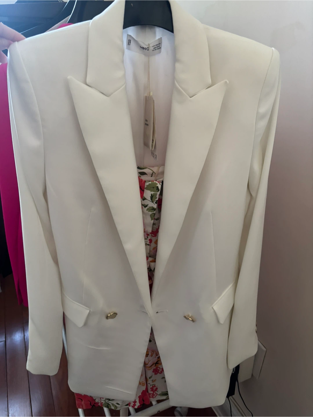 MNG White Blazer