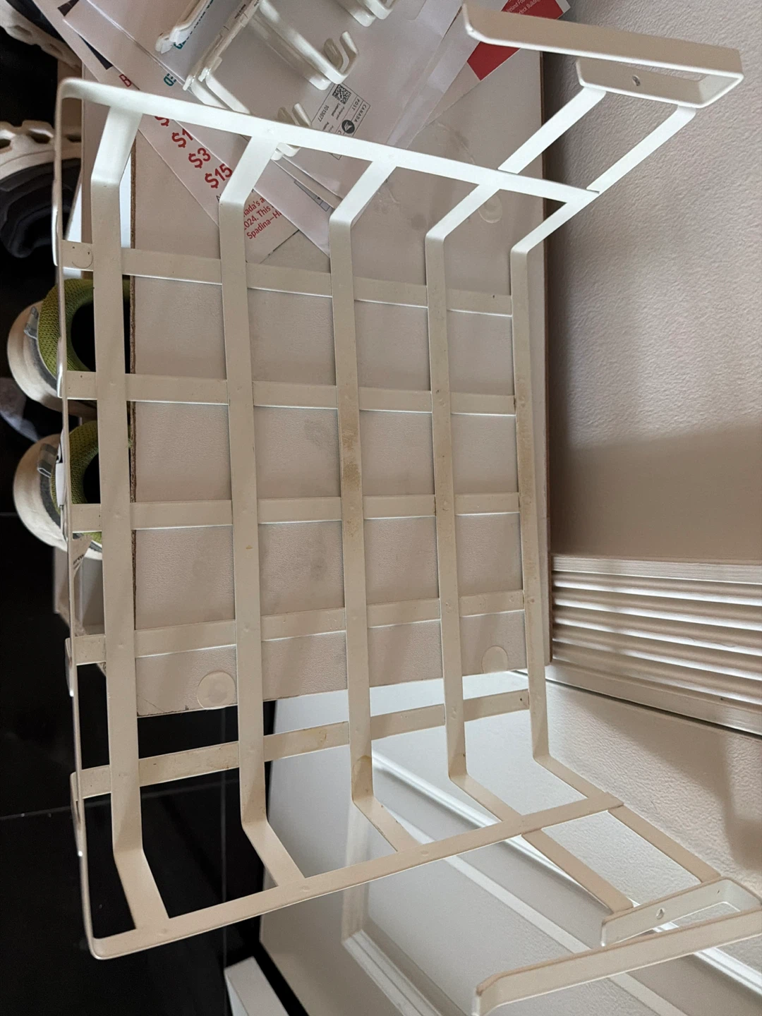 IKEA White Wire Storage Basket