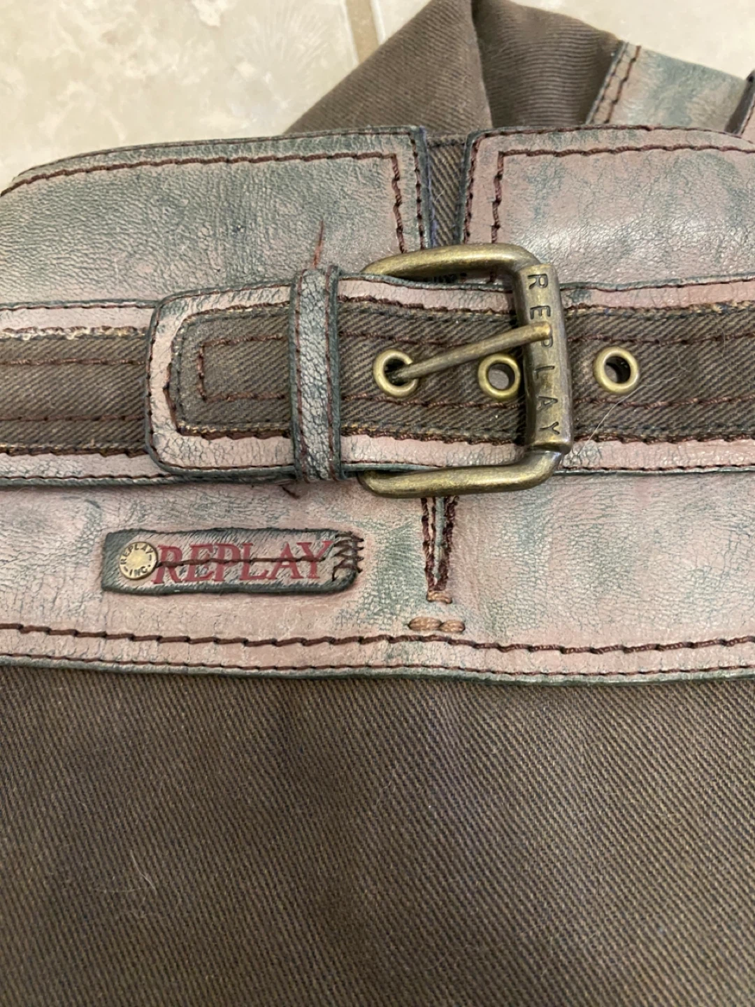 Replay Women's Brown Leather & Canvas Boots - photo 5