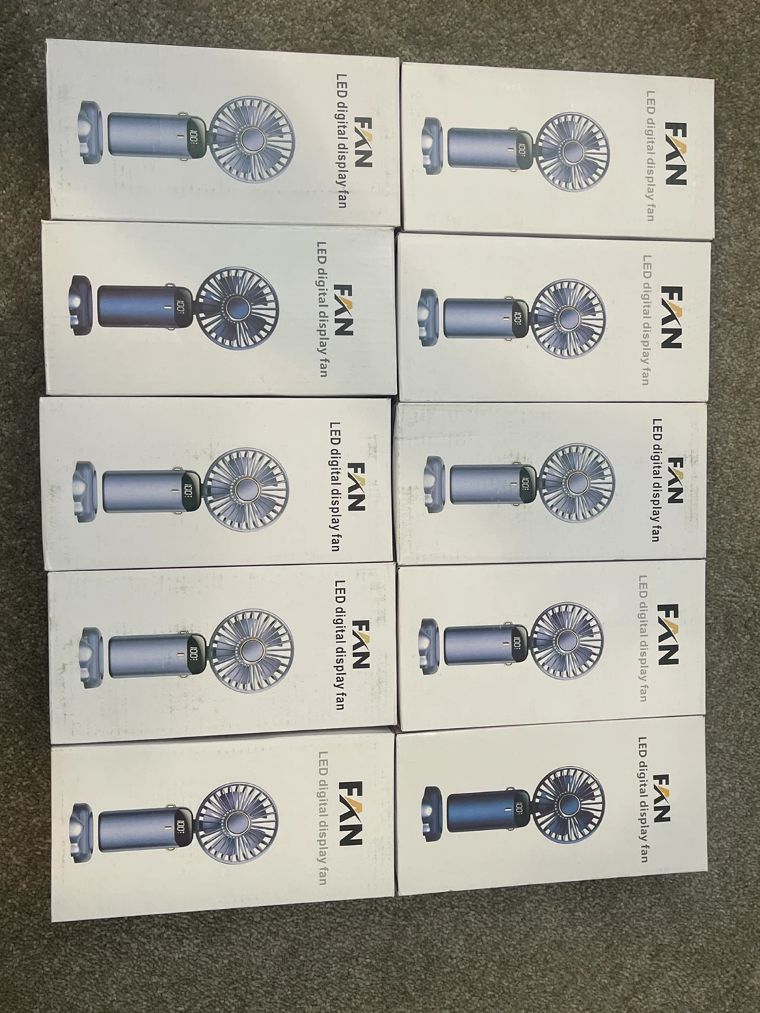 (10 pcs) FAN LED Digital Display Mini Fan