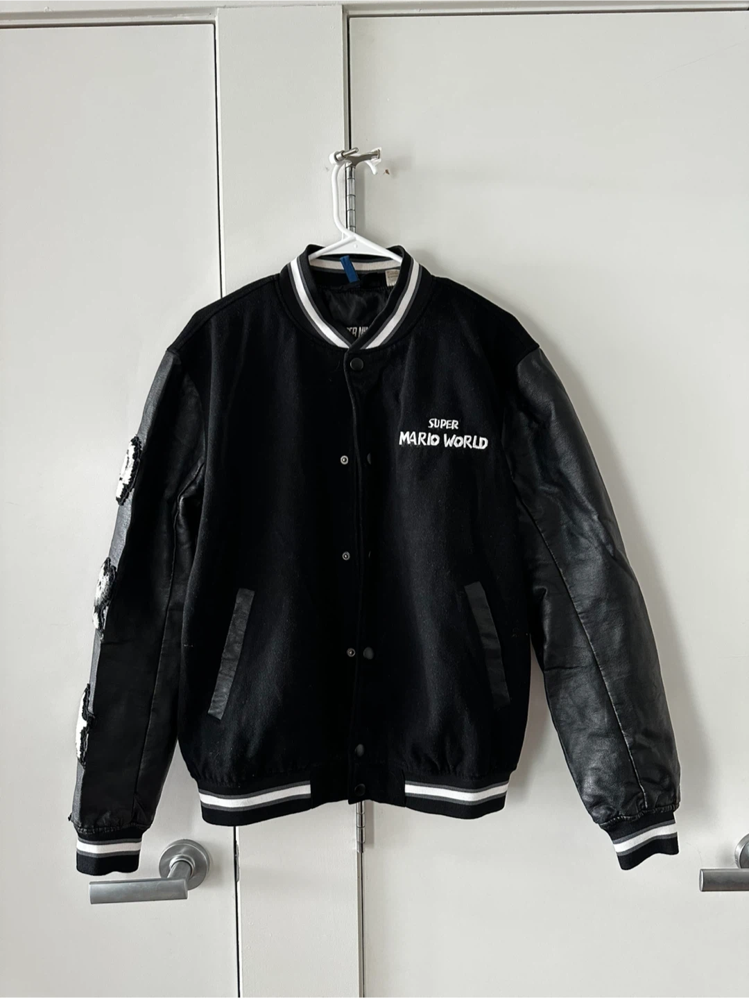 Super Mario World Varsity Jacket Black with Patches - photo 3