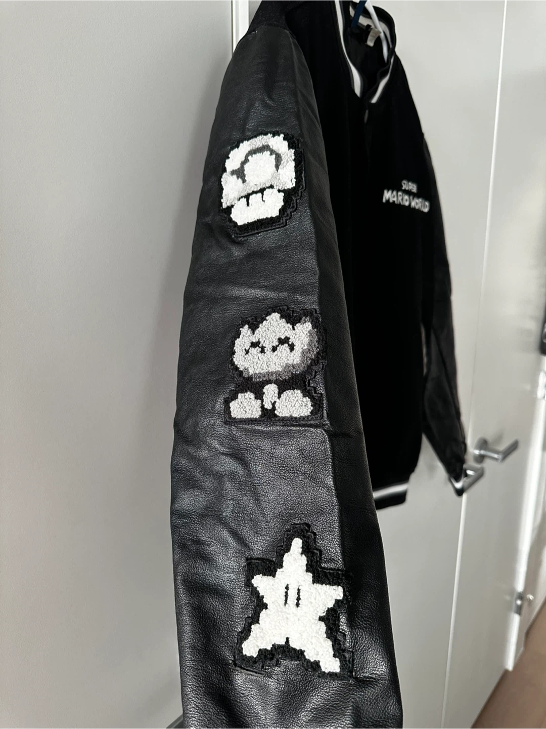 Super Mario World Varsity Jacket Black with Patches - photo 2