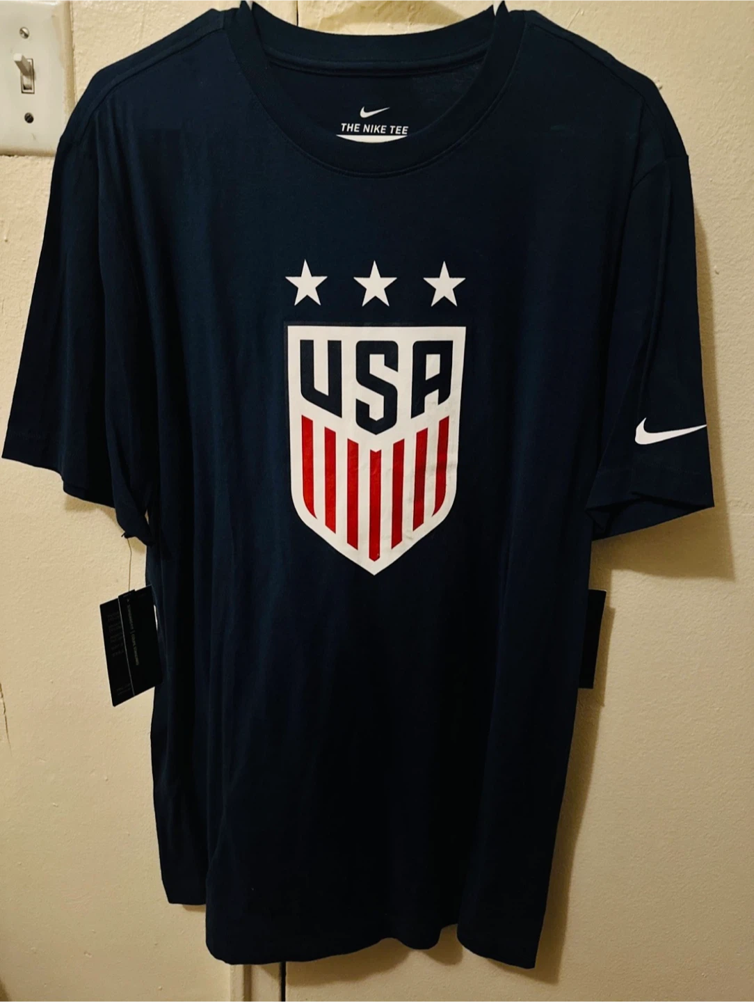 Nike USA Soccer T-Shirt Navy Blue Men's Size L