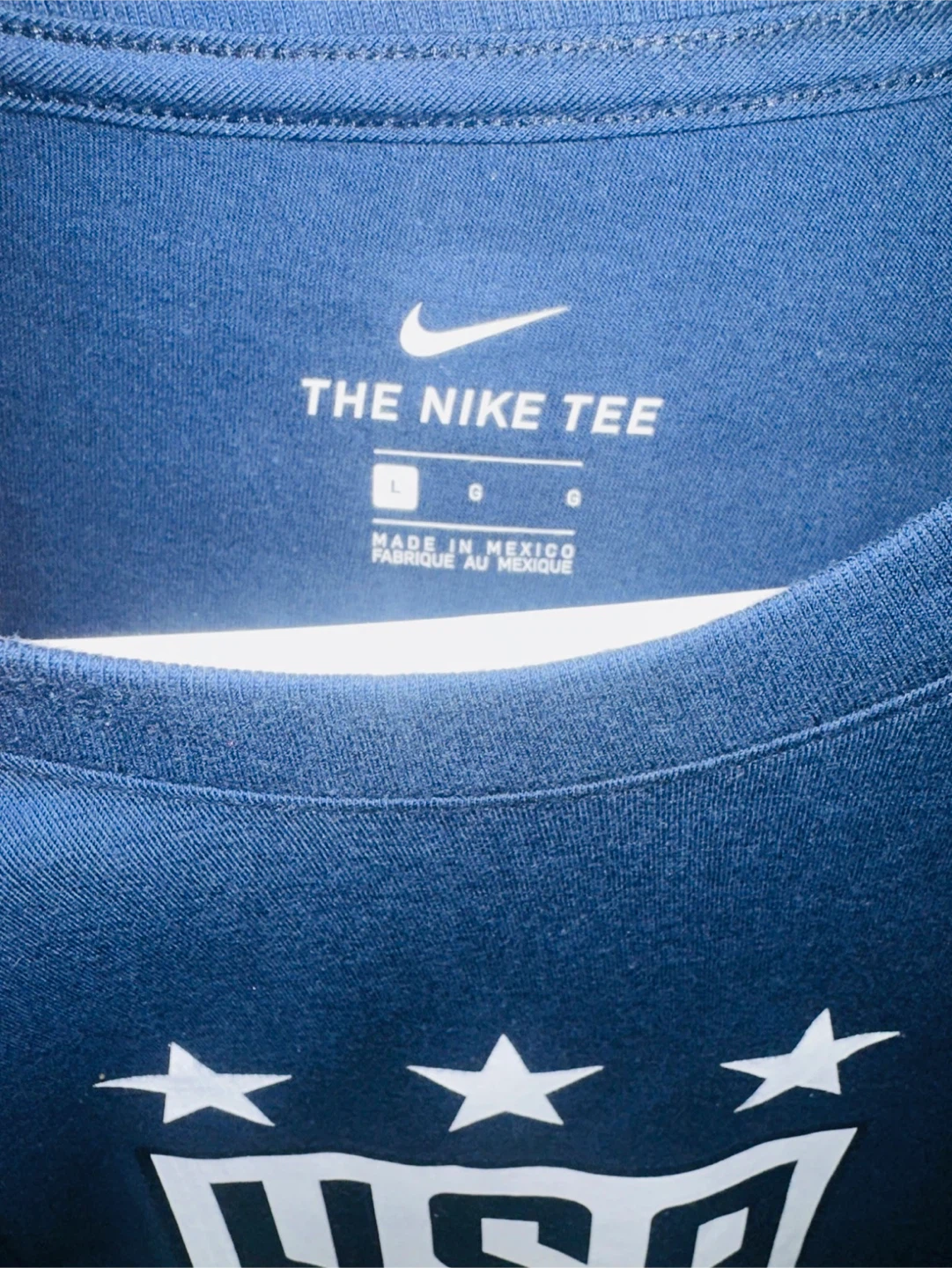Nike USA Soccer T-Shirt Navy Blue Men's Size L - photo 3