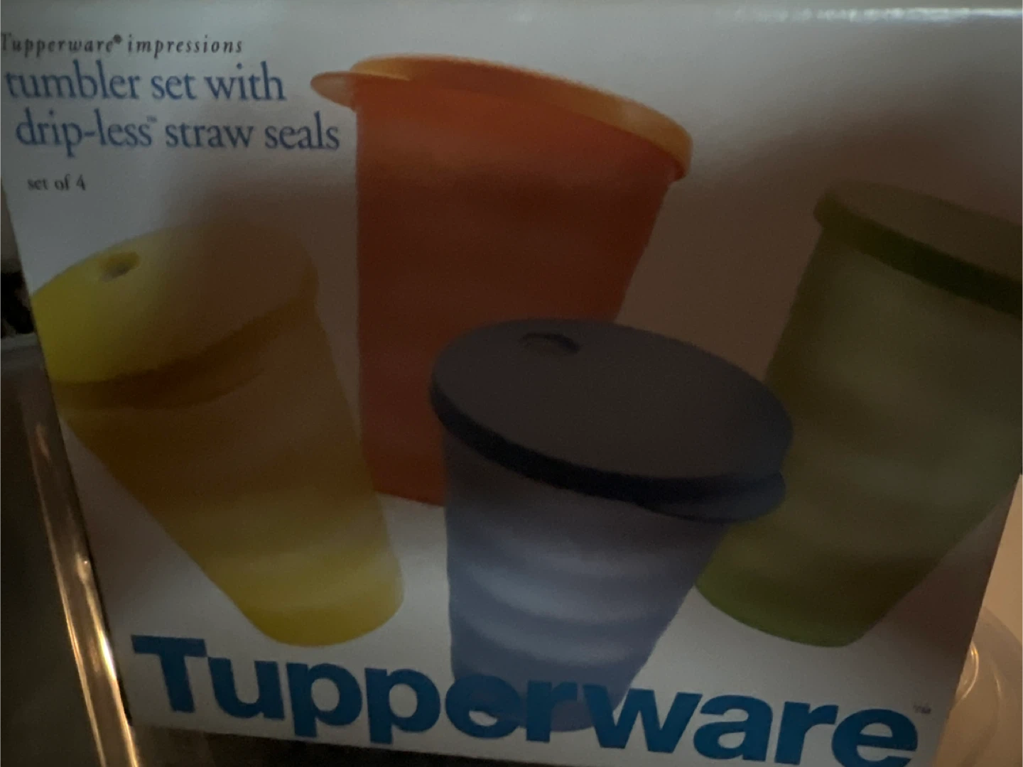 Tupperware Impressions Tumbler Set with Drip-Less Straw Seals