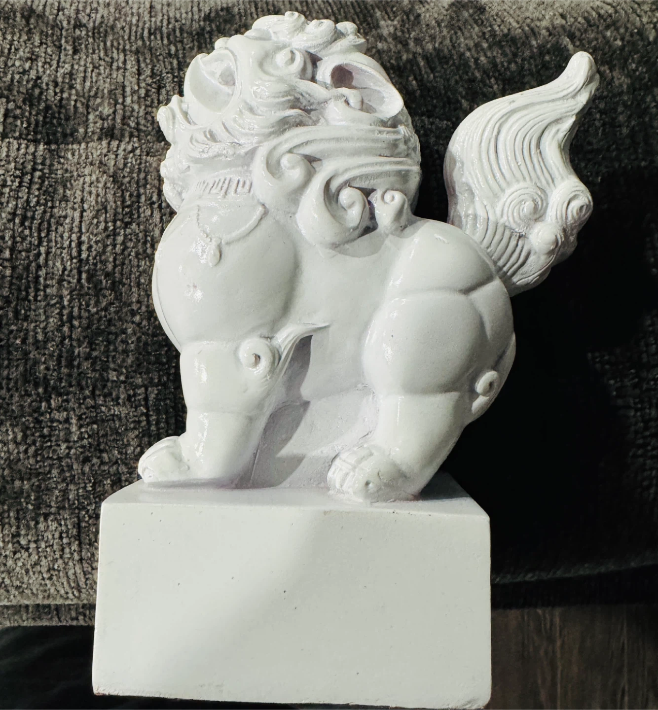 White Foo Dog Statue