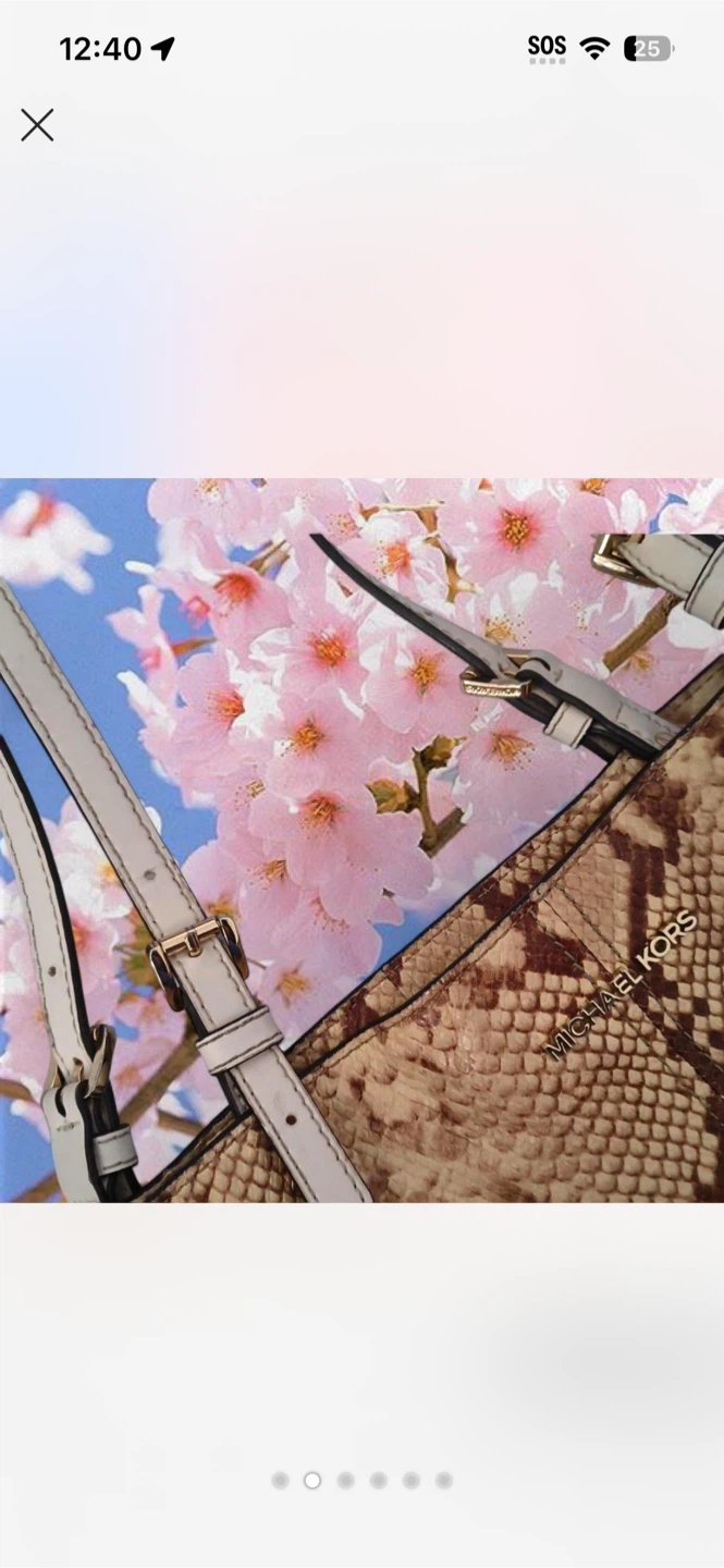 Michael Kors Snakeskin Embossed Leather Tote Bag - photo 2