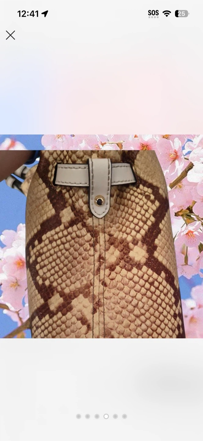 Michael Kors Snakeskin Embossed Leather Tote Bag - photo 4